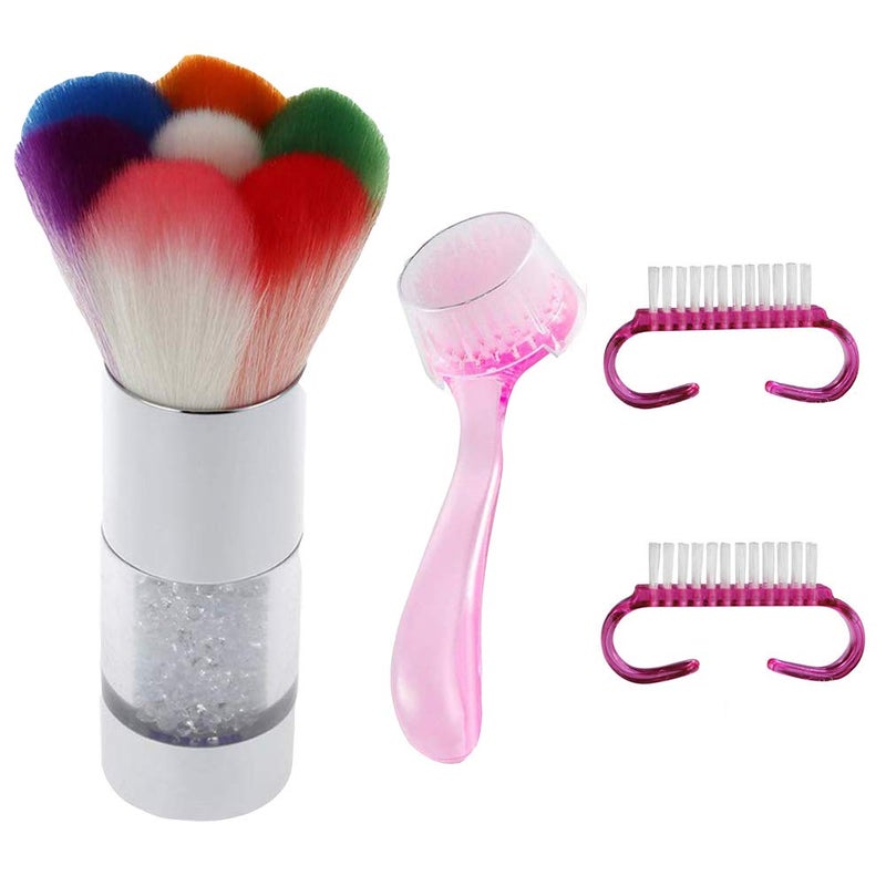 Beuniar Nail Brushes Dust Cleaning for Acrylic UV Nails Art Powder Remover Manicure Pedicure Scrubbing Cleaner Tool Kits - Image 1